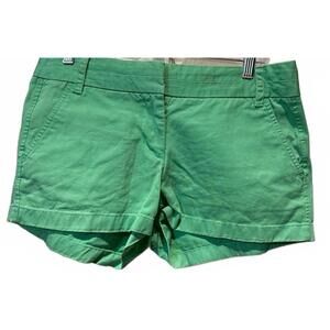 J. Crew Green Chino Shorts Size 6